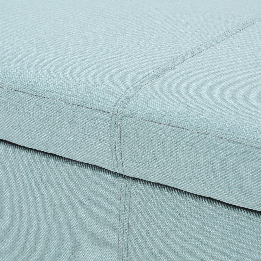 Light Grey Fabric Armed Storage Ottoman Bench C61308