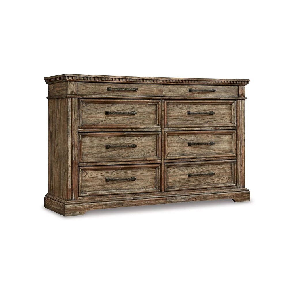 Rustic Brown Wood 8 Drawer Dresser Y97291