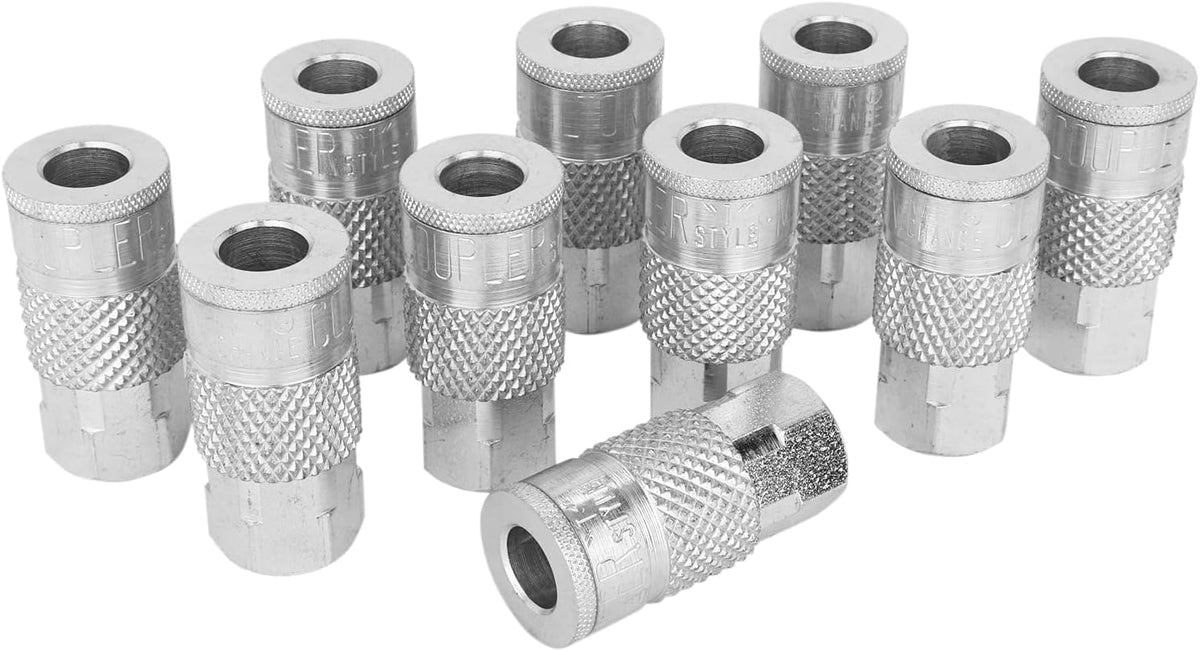 1/4" FNPT Steel Quick-Connect Coupler, Box of 10 V7697