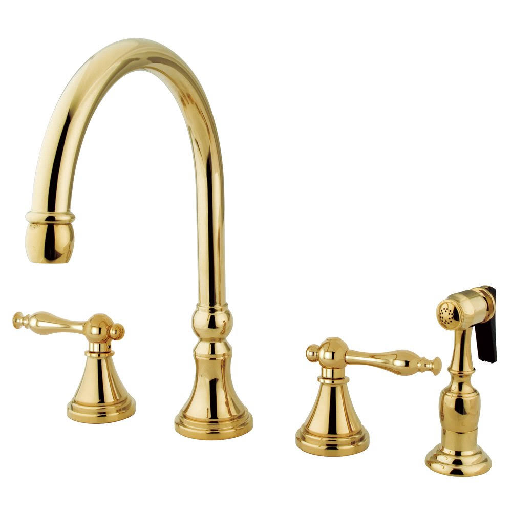 Polished Brass Two Handle Kitchen Faucet S532