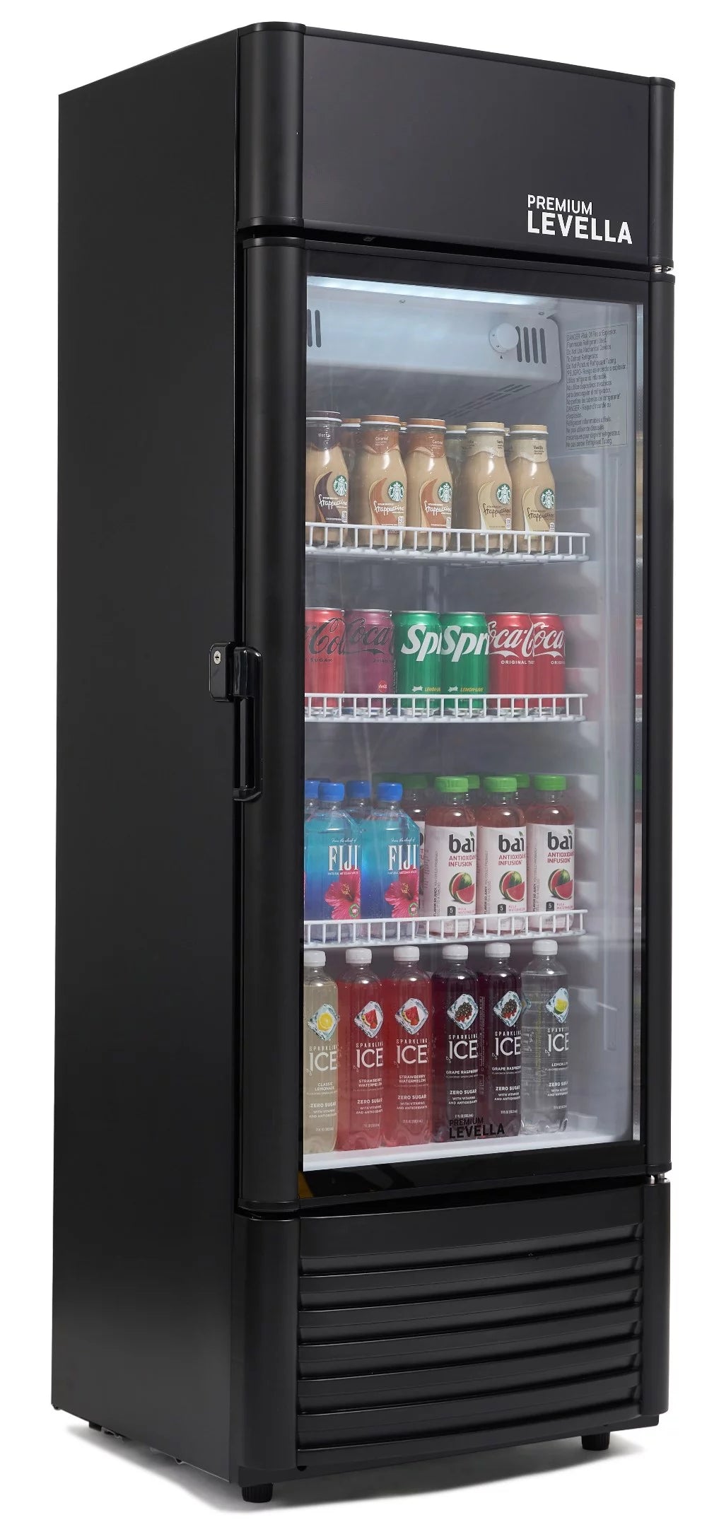 Commercial Display Refrigerator Single Glass Door 9.0 cu ft Black E118