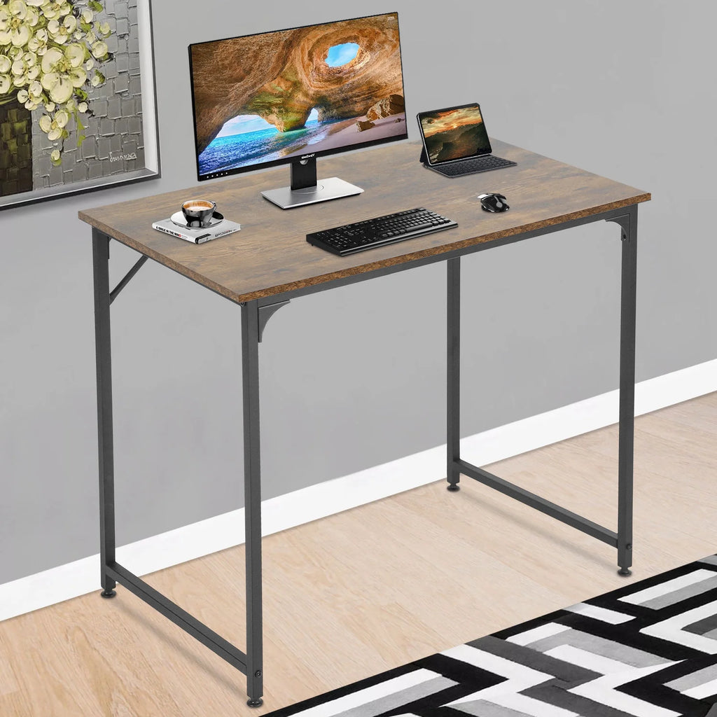Vintage Wood Metal Computer Desk G2349
