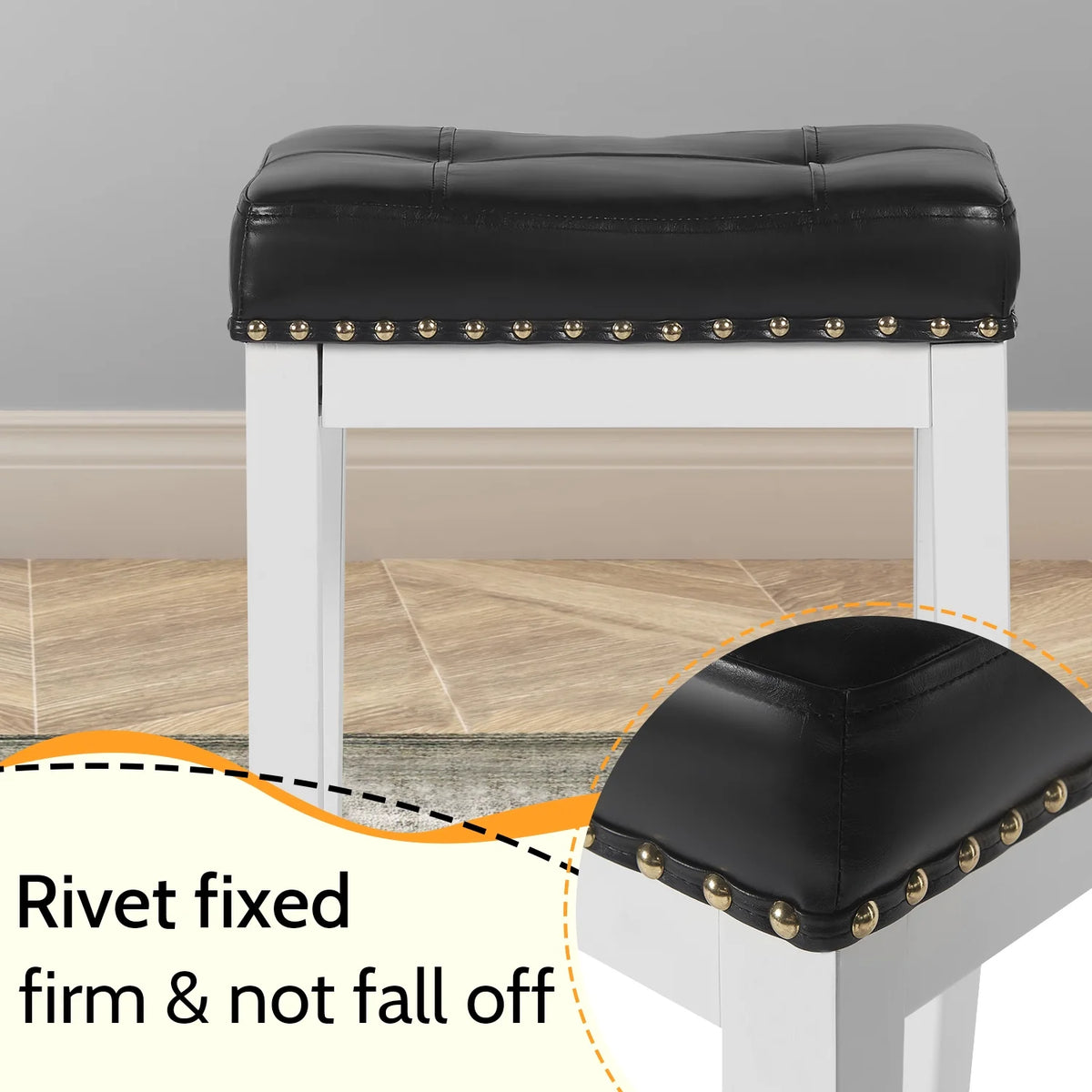 Set of 2 PU Leather Bar Stools K2158