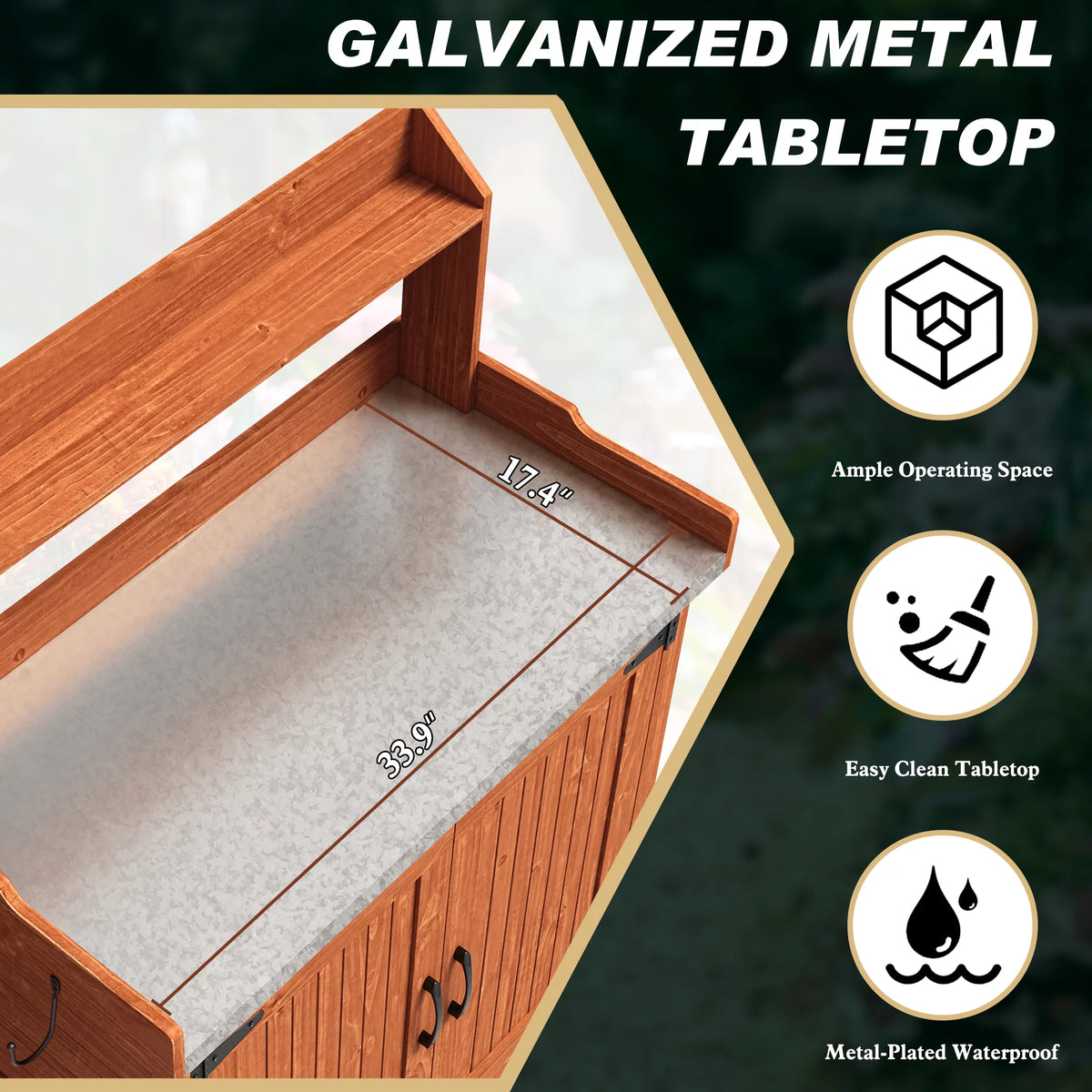 Potting Bench with Storage Y3098