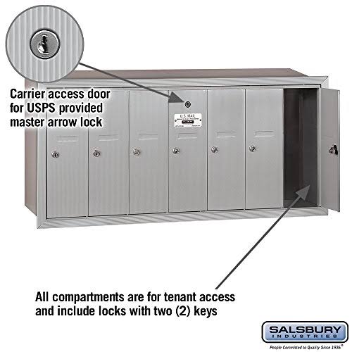 Aluminum Vertical Mailbox 7 Doors W9322