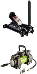 12-volt Compressor and 2 ton low profile steel floor jack G690