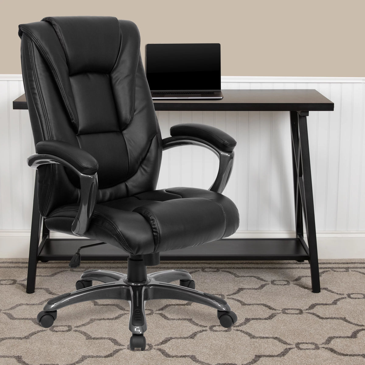 Black LeatherSoft High Back Ergonomic Office Chair E241
