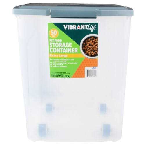 Plastic Pet Food Storage Container with Locking Lid F9926