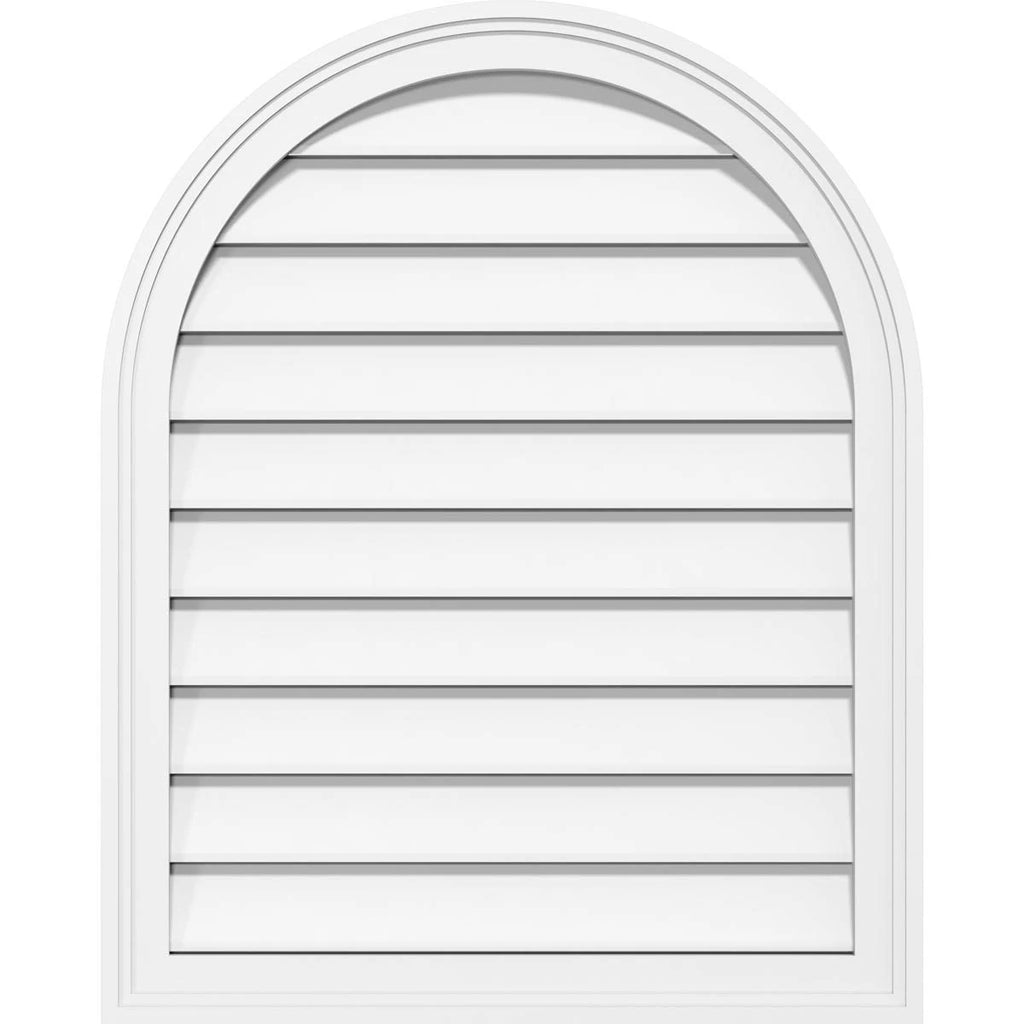 Round Top Surface Mount PVC Gable Vent V76474