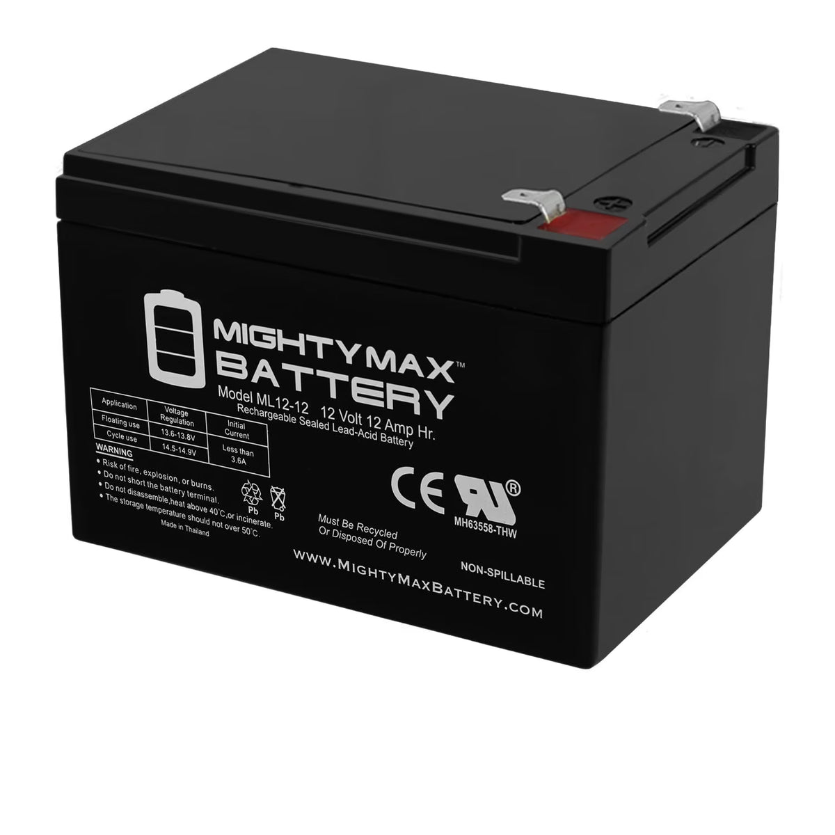 12V 12AH Battery for Power Wheel Chair D919