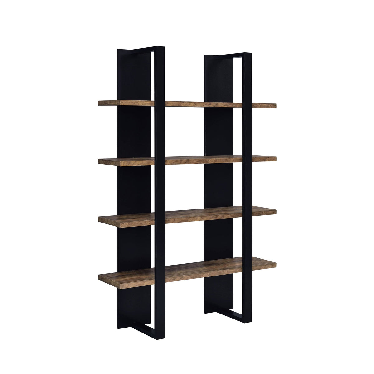 4-Shelf Two-Tone Bookcase Grey Driftwood Cement M94826