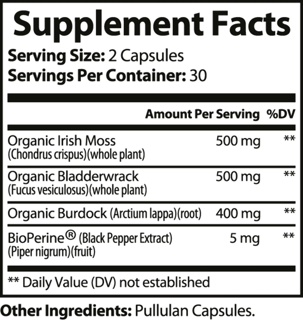 Sea Moss with Black Pepper Capsules L3848