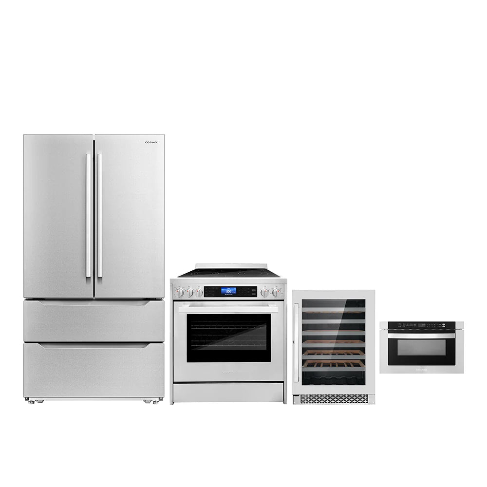 30 Electric Range Refrigerator with Ice Maker Microwave and Wine Cooler R68073