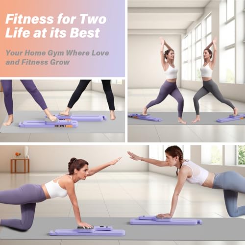 Pilates Reformer Machine with Resistance Bands and Balance Board Y224
