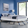Queen Performance Velvet Platform Bed Frame in White G428