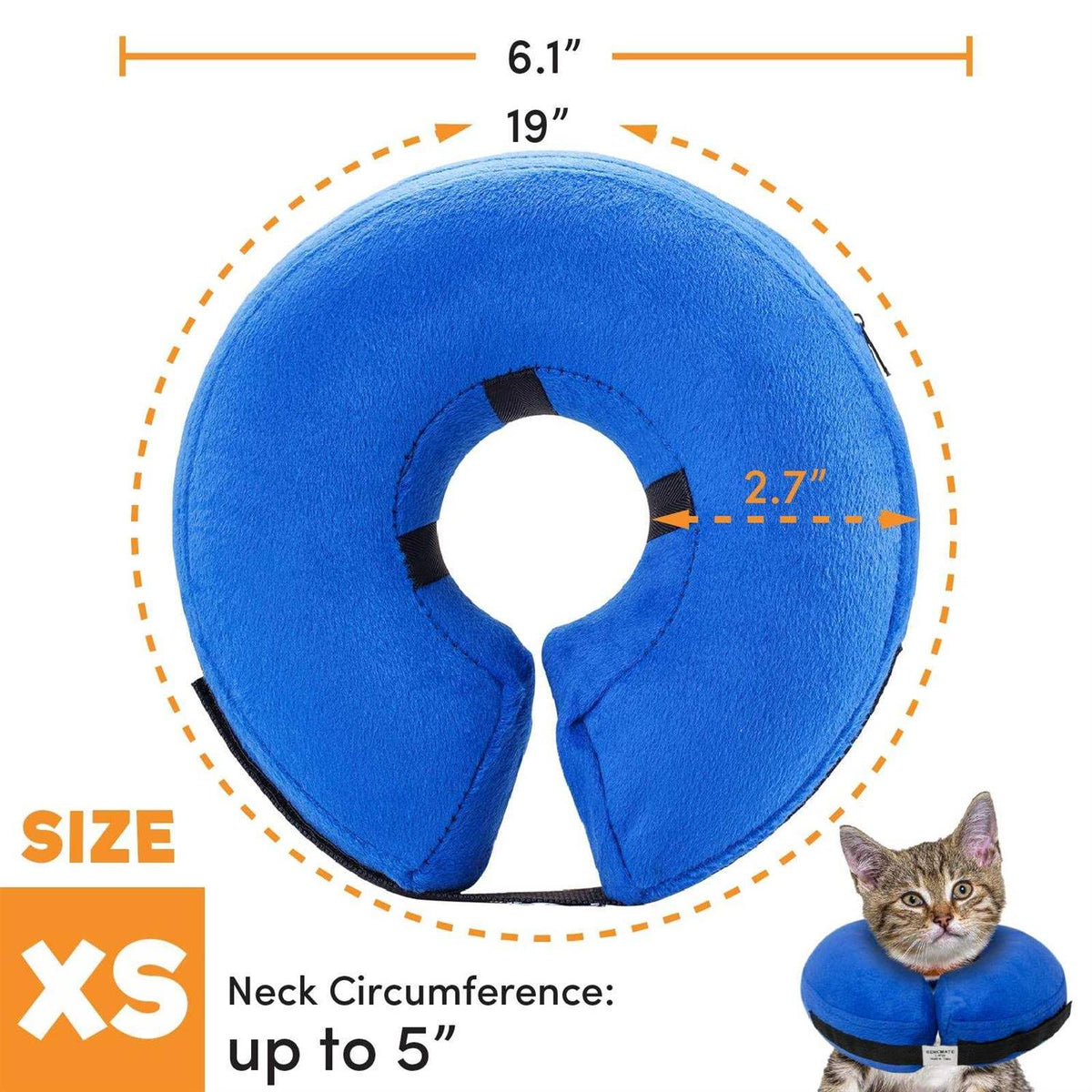 Inflatable Soft Pet Recovery Collar F7556