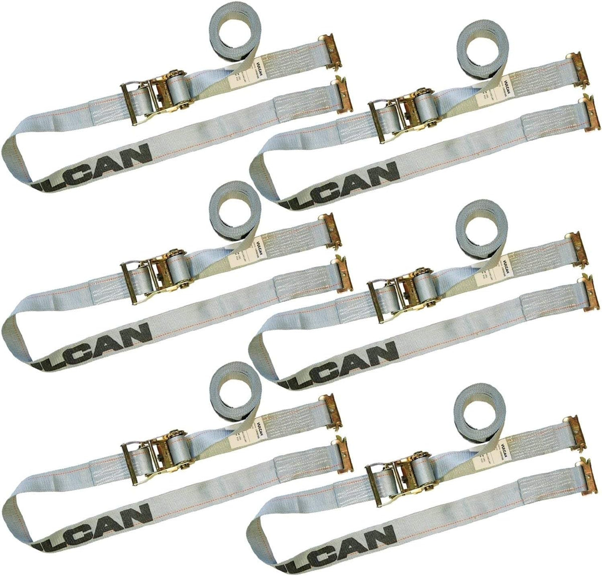 Ratchet Strap for E Track, 20 Foot, 6 Pack, Blue, 1,333 Pound Safe Working Load S363