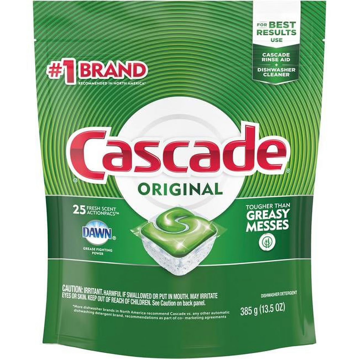Cascade Original Detergent Pacs N19690