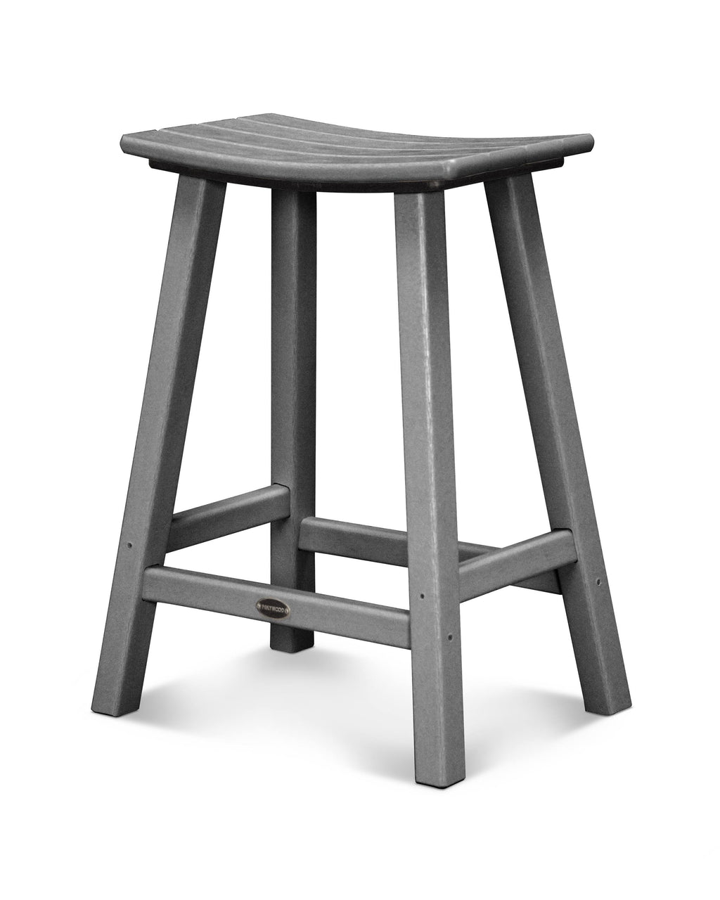 Slate Grey Saddle Bar Stool T255