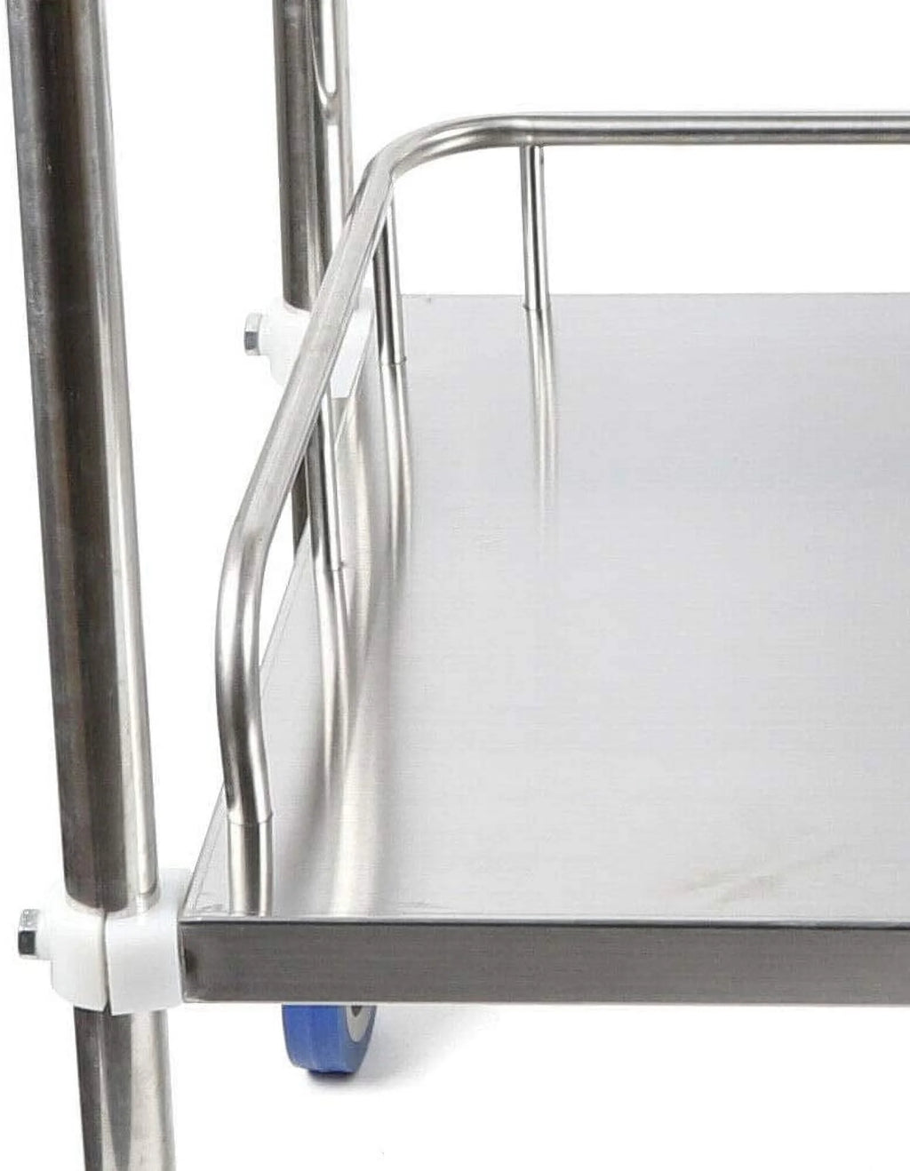 2 Layers Stainless Steel Utility Cart with Locking Wheels D936712