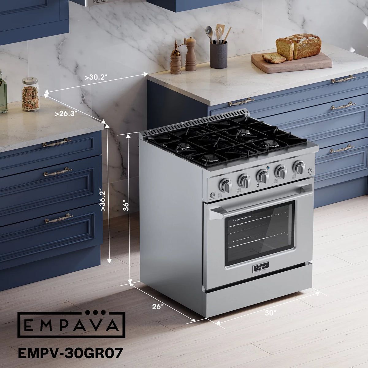30 in. 4.2 cu. ft. Slide-In Single Oven Gas Range with 4 Sealed Burners Stainless Steel F88205
