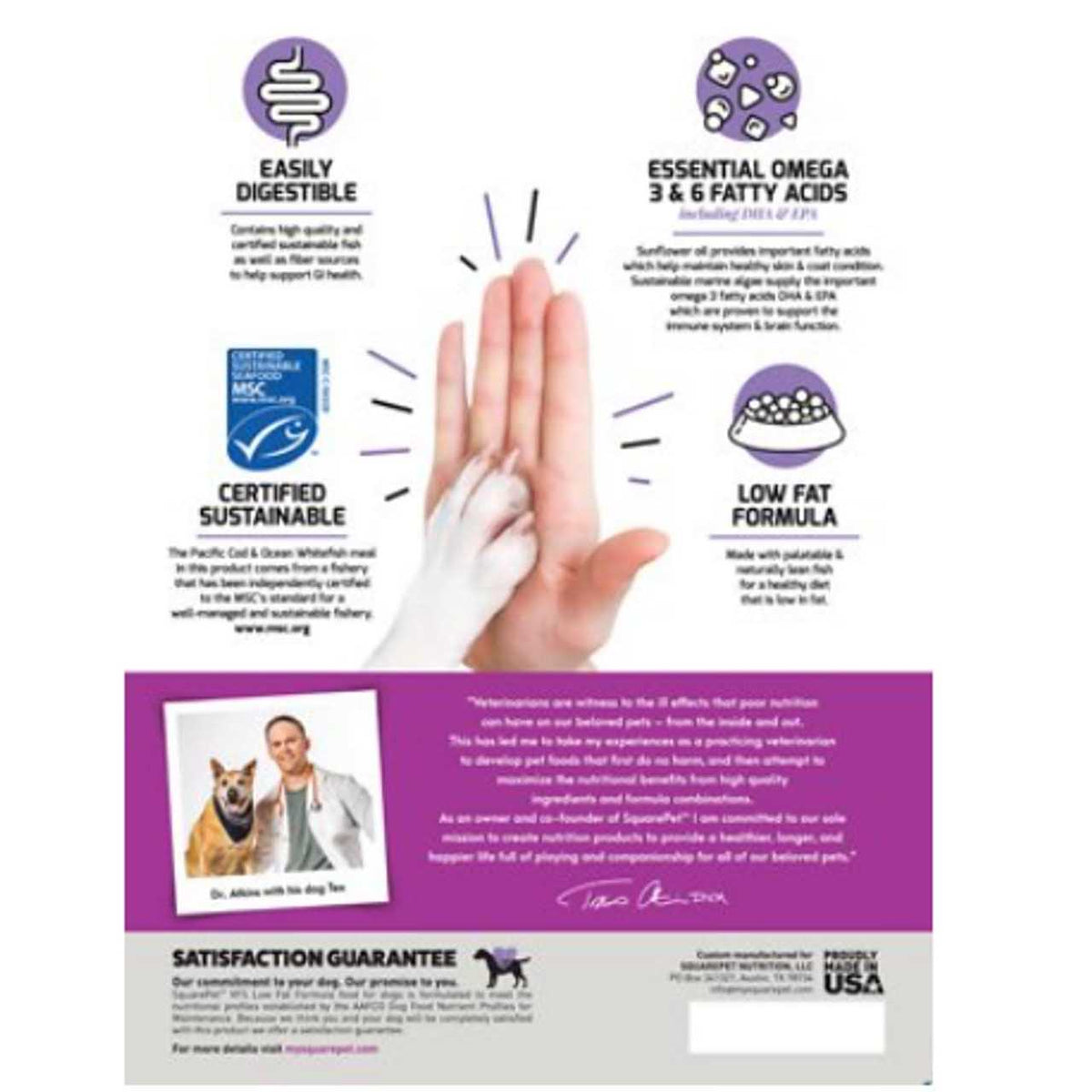 Low Fat Formula Dry Dog Food U1484