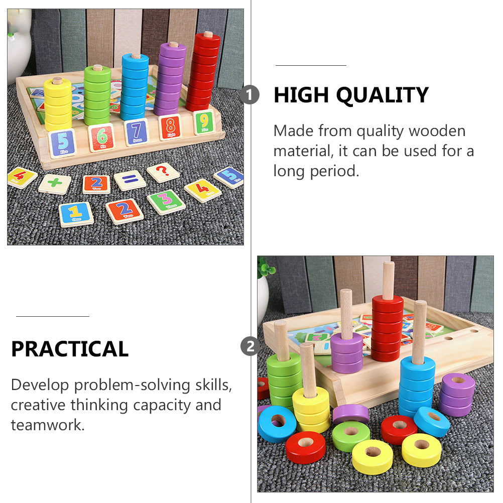Wooden Math Puzzle Building Blocks Toy W87447