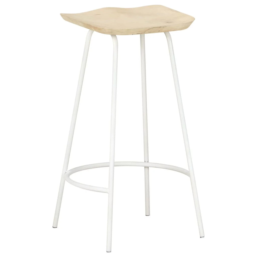 4 Piece Mango Wood Bar Stools with Footrest L4231