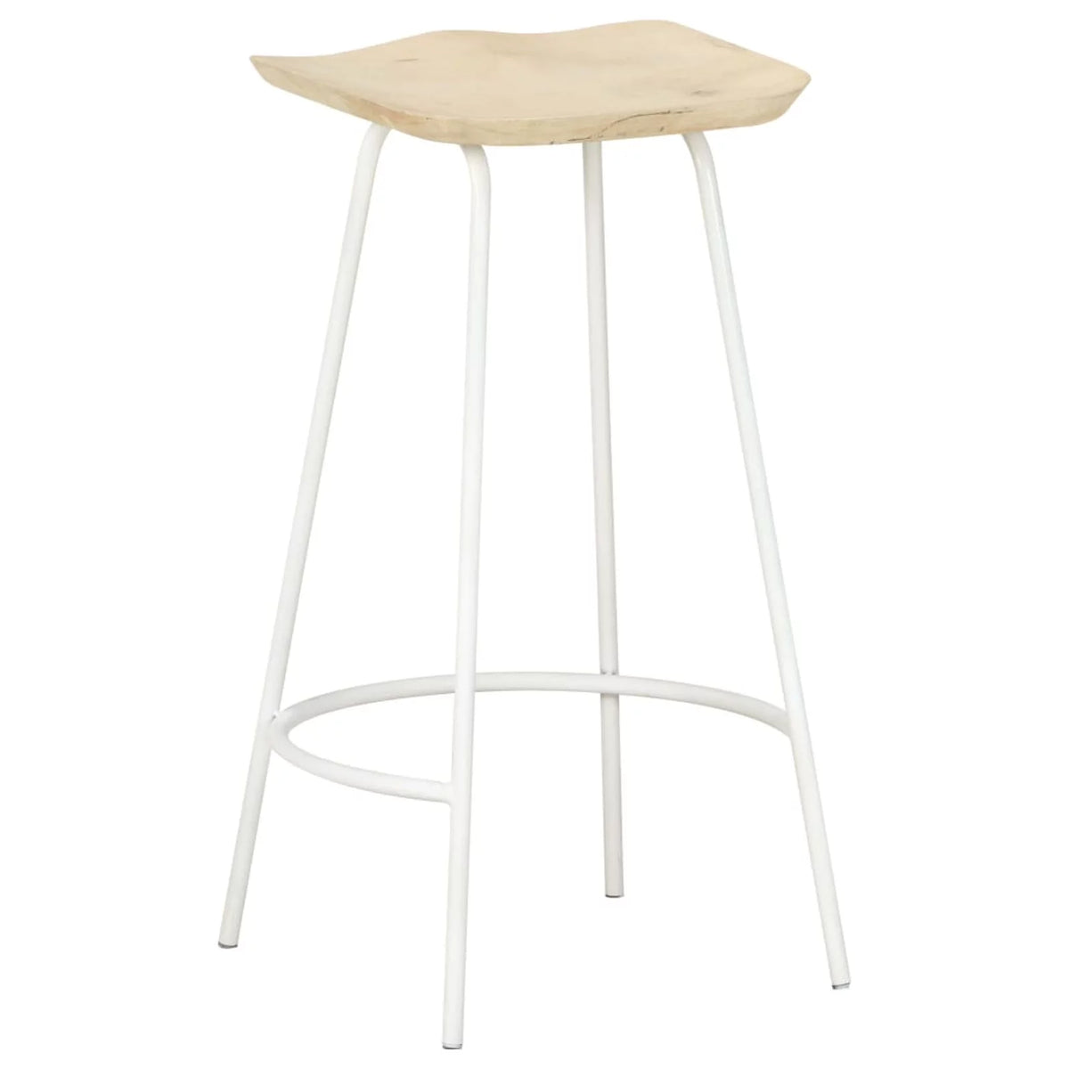 4 Piece Mango Wood Bar Stools with Footrest L4231