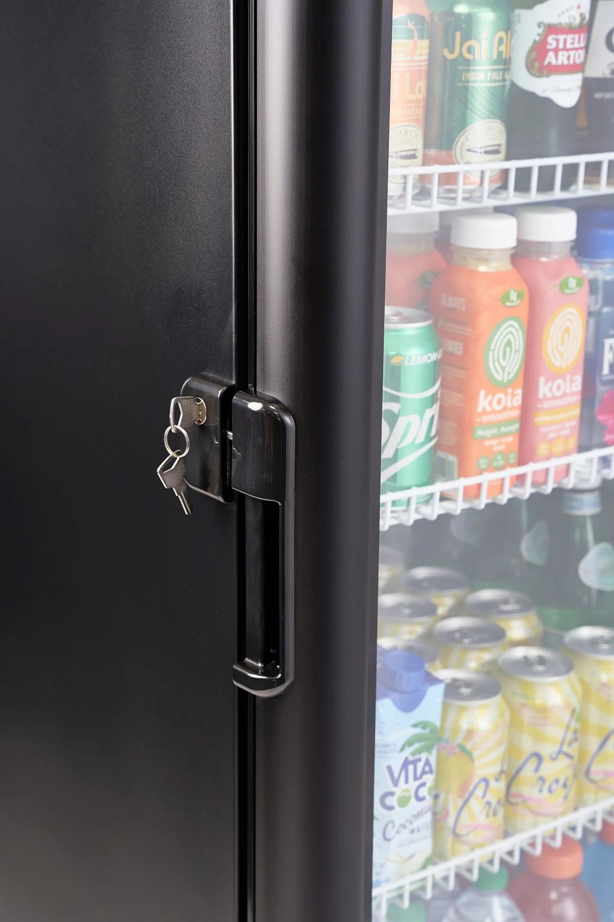 Commercial Display Refrigerator Single Glass Door 9.0 cu ft Black E118