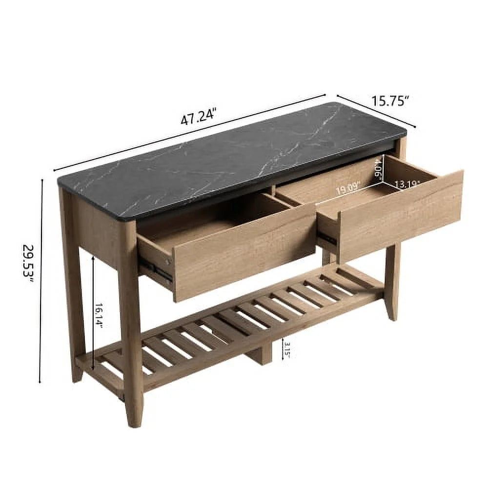 47 Inch Double Drawers Console Table I88643