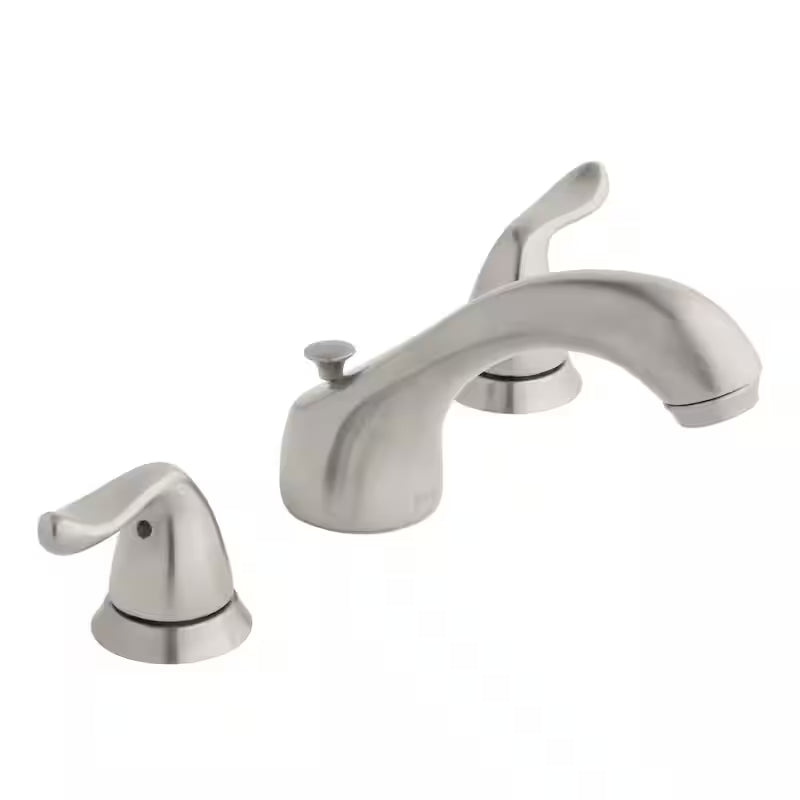 8 in. Widespread Double-Handle Low-Arc Bathroom Faucet in Brushed Nickel C751