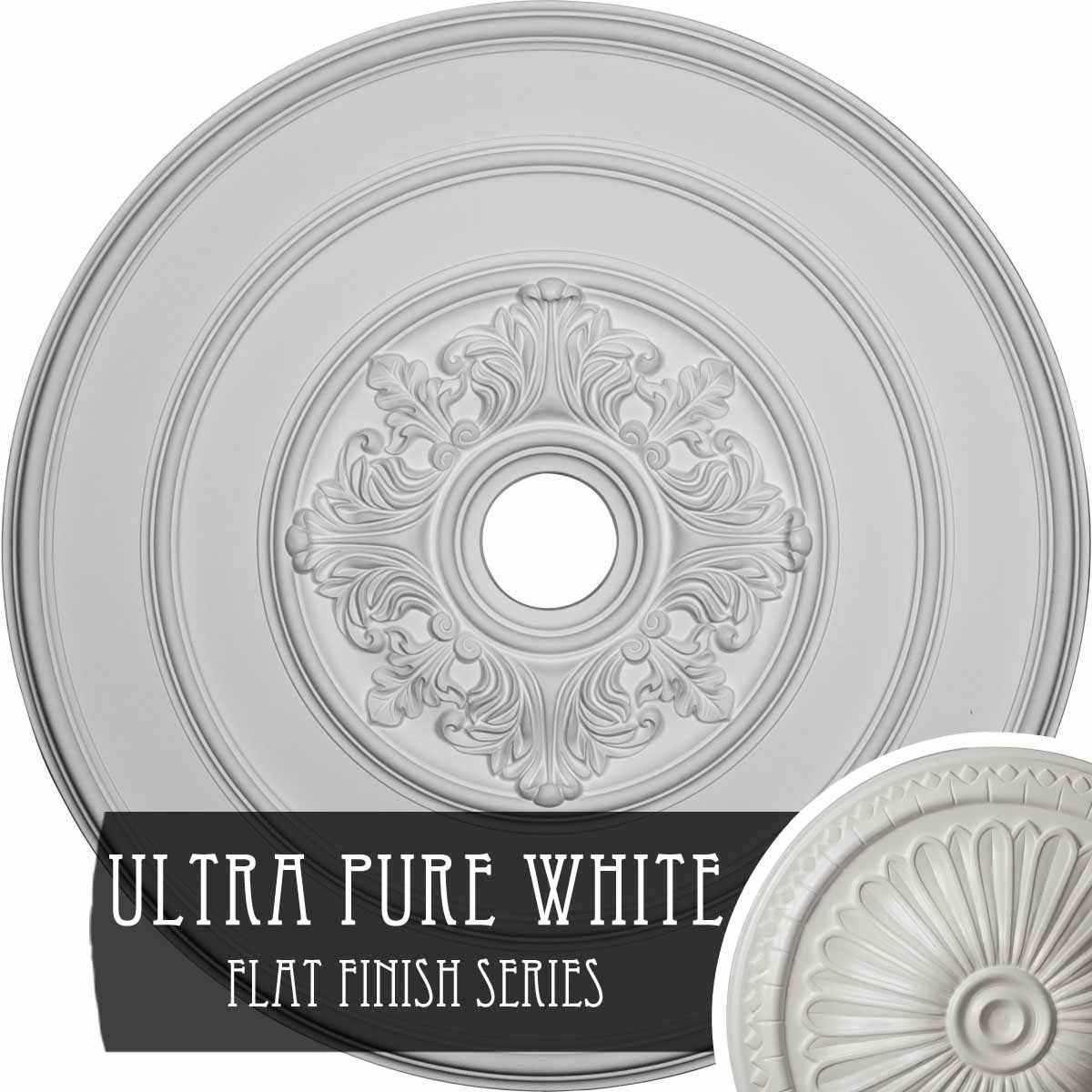 26x22OD x 1 1/2x22P White Ceiling Medallion L49915