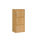 35.5" Beech Beige Bookcase with Shelves and Doors Z5037