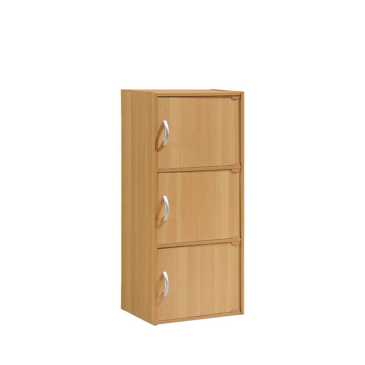 35.5" Beech Beige Bookcase with Shelves and Doors Z5037