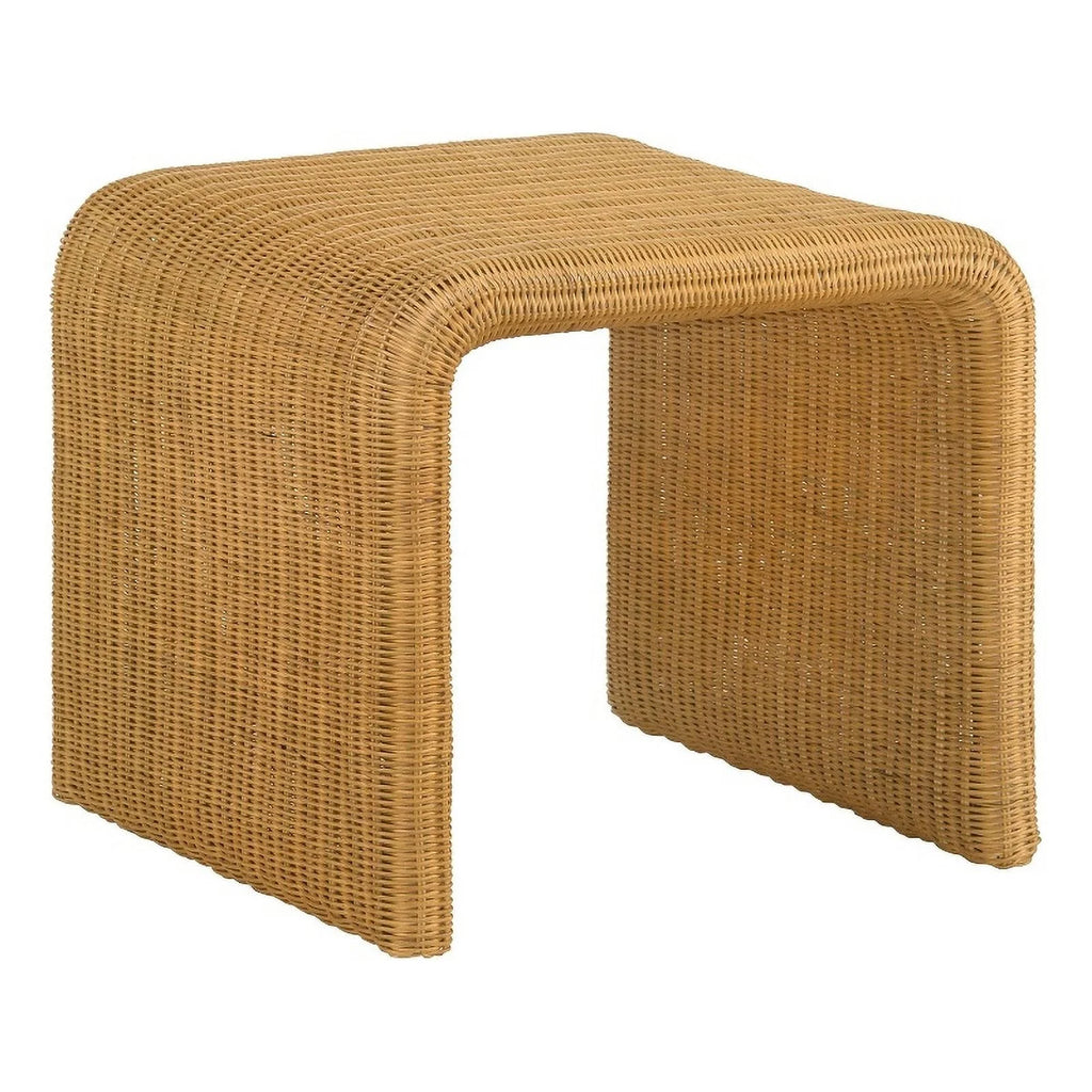 Square Coastal Rattan End Table P40236
