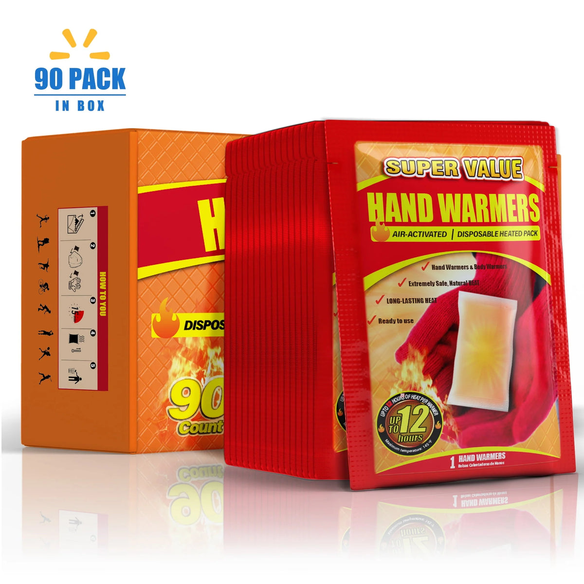 Disposable Hand Warmers 90 Pack P667