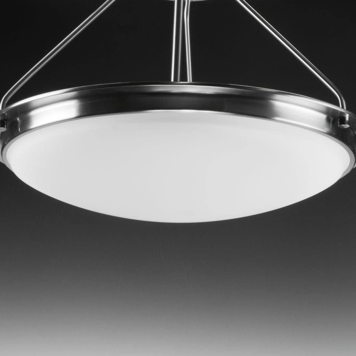 Nickel LED Semi-Flush Light I259