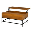 Brown Lift Top Coffee Table with Hidden Storage N2821