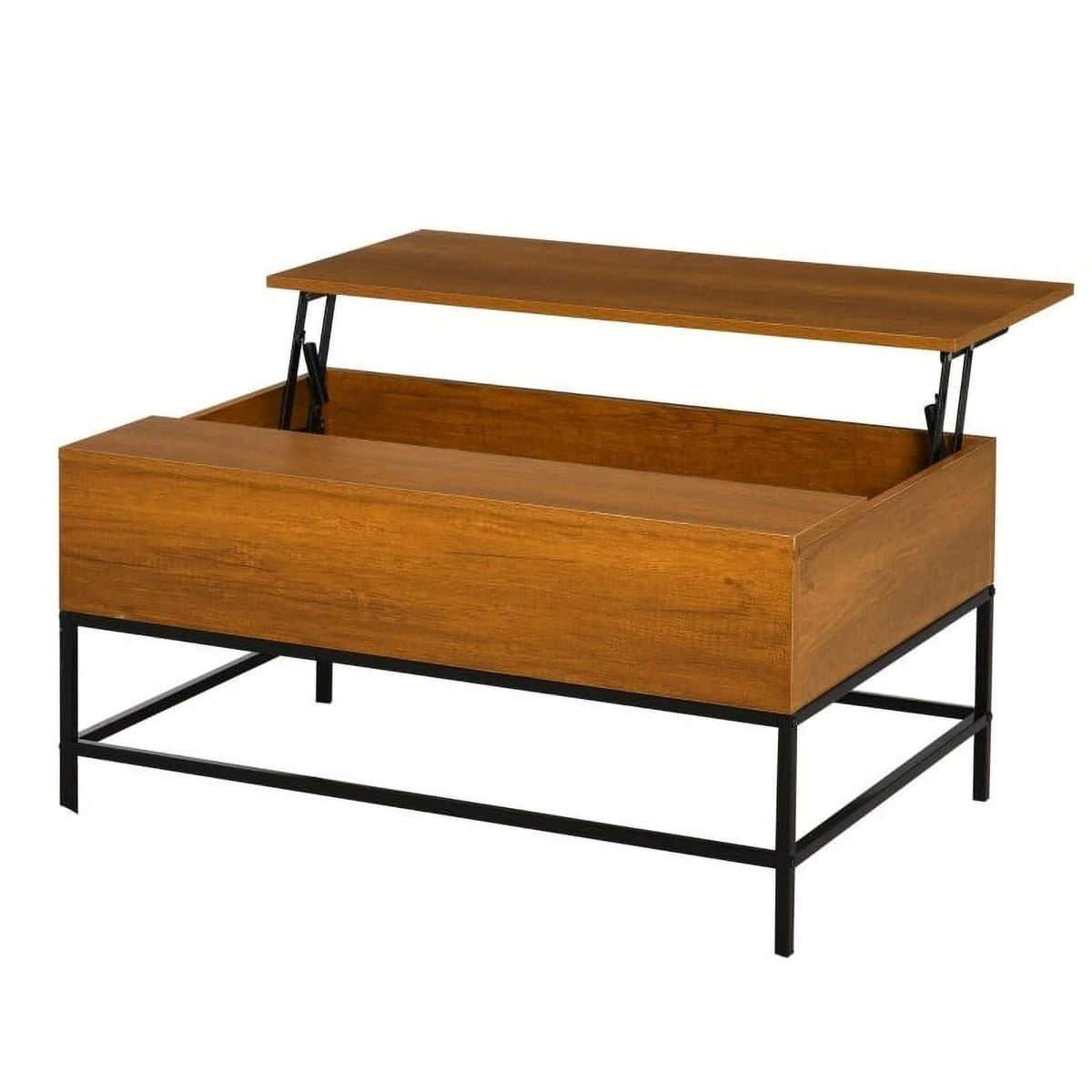 Brown Lift Top Coffee Table with Hidden Storage N2821