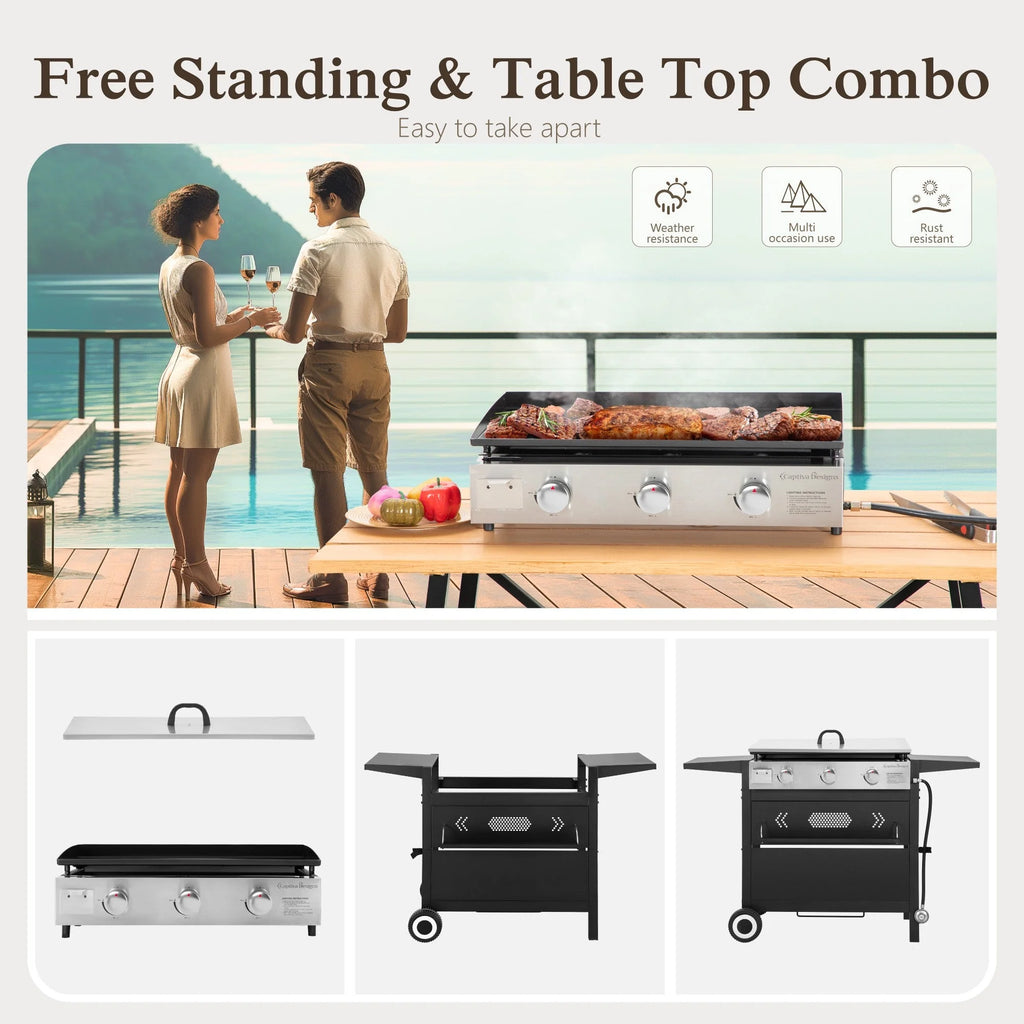 3-Burner Propane Gas Griddle I974