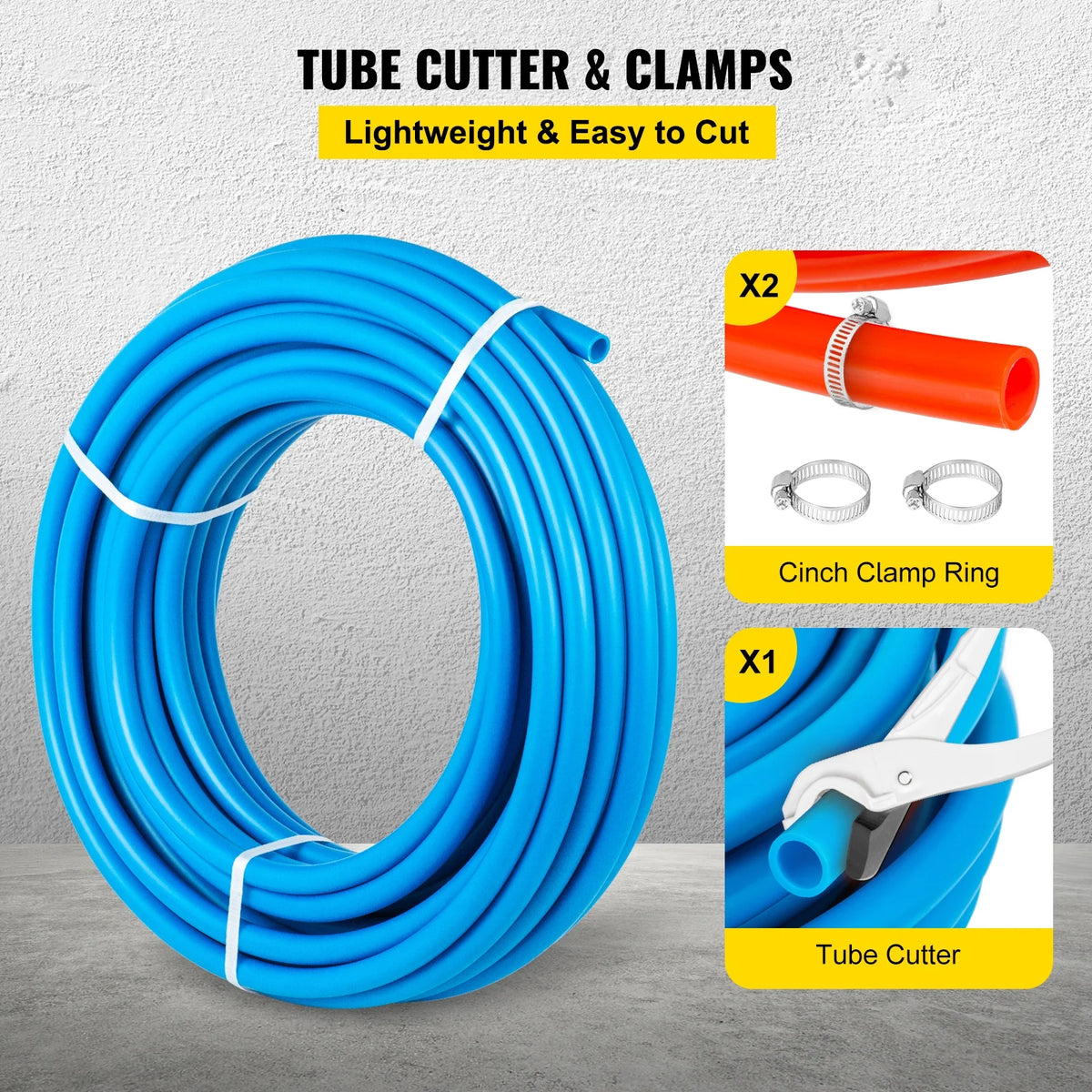 Pex Tubing 2 Rolls of 1/2 Inch X 100 Feet Flexible Water Pipe N148