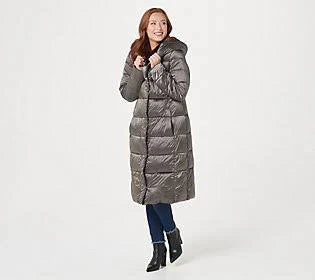 Oversized Collar Puffer Coat, Size 1X C966