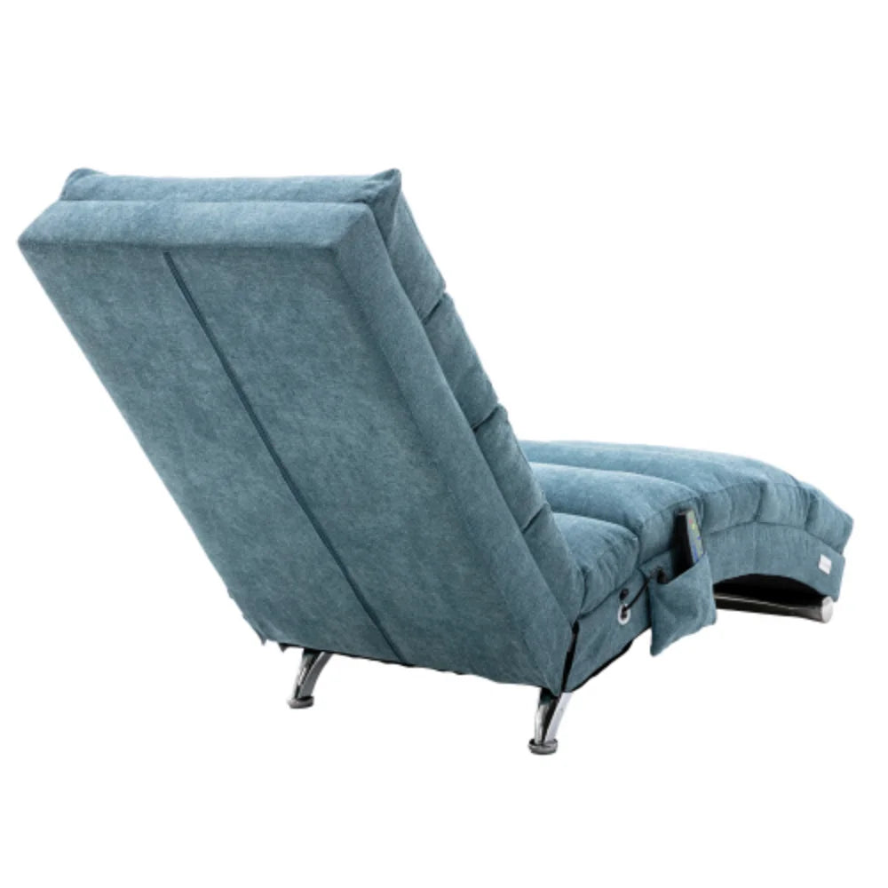 Blue Linen Chaise Lounge L73129