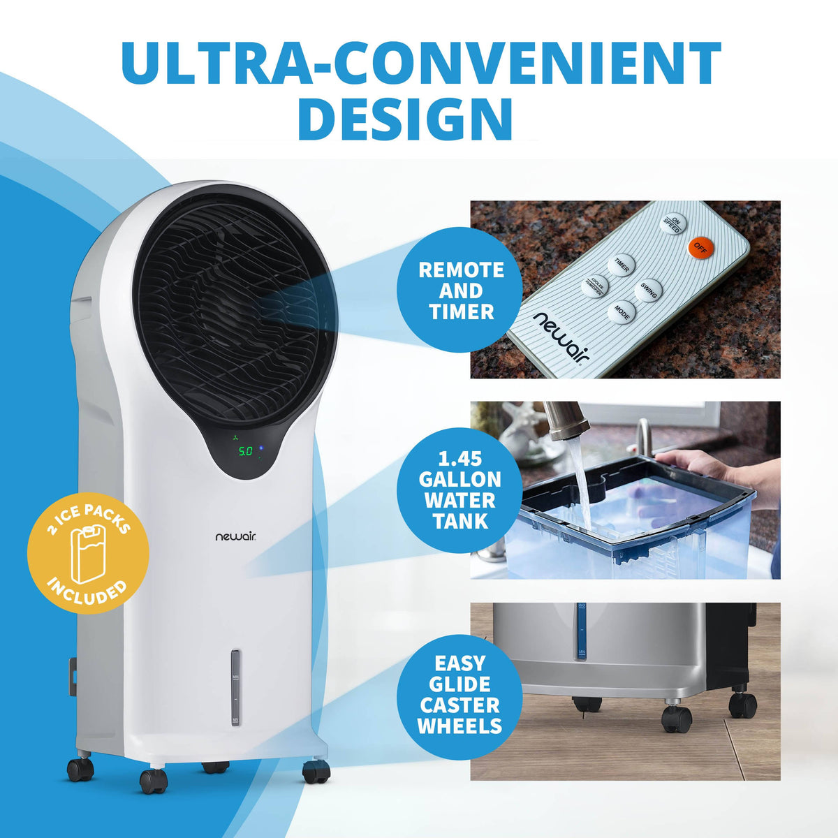White Evaporative Air Cooler Portable Fan X302