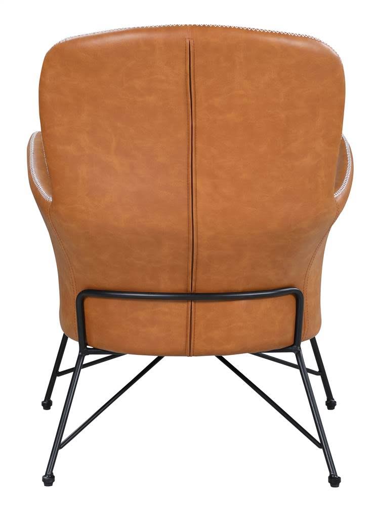 Camel Accent Chair with Steel Frame I236873