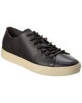 Black Leather Sneaker R8876