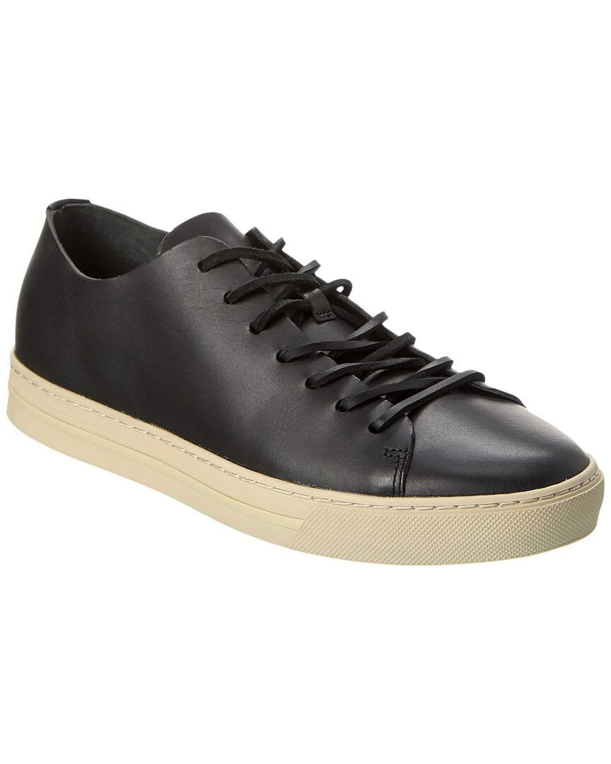 Black Leather Sneaker R8876