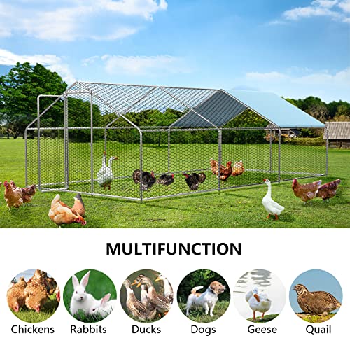 1.25'' Large Metal Chicken Coop with Cover N848055