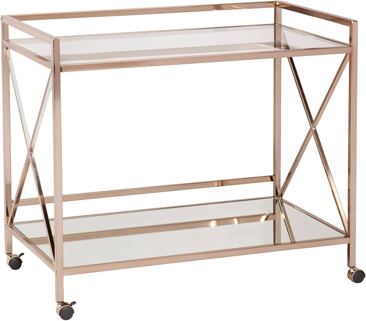 Gold Open Shelf Bar Cart S918851